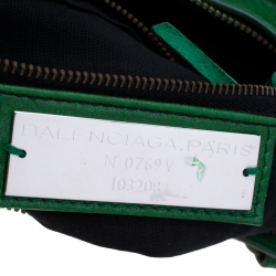 Pre Owned Balenciaga Green Leather RH City Bag 