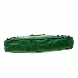 Pre Owned Balenciaga Green Leather RH City Bag 