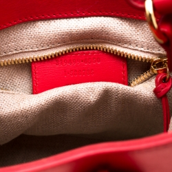 Balenciaga Red Leather Padlock Mini All Afternoon Tote