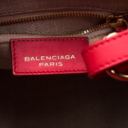 Balenciaga Red Leather Padlock Mini All Afternoon Tote