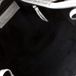 Pre Owned Balenciaga Silver Leather Classic City SH Tote