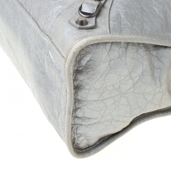 Pre Owned Balenciaga Silver Leather Classic City SH Tote