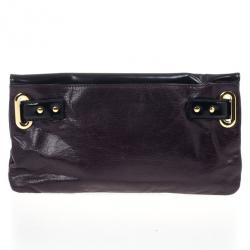 مملوكة مسبقًا Balenciaga Black Leather Lune Clutch