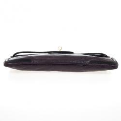 مملوكة مسبقًا Balenciaga Black Leather Lune Clutch