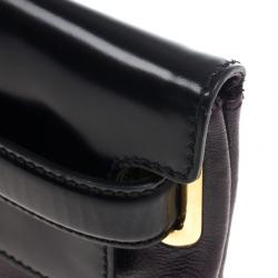 مملوكة مسبقًا Balenciaga Black Leather Lune Clutch