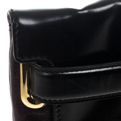 مملوكة مسبقًا Balenciaga Black Leather Lune Clutch