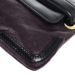 مملوكة مسبقًا Balenciaga Black Leather Lune Clutch