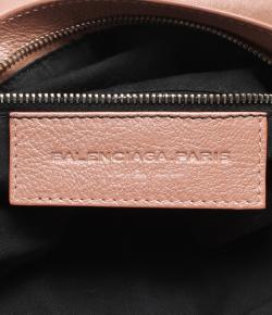 Pre Owned Balenciaga Pink Leather Pouch