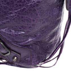 Pre Owned Balenciaga Violet Leather Step Bag