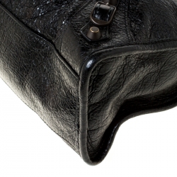 Pre Owned Balenciaga Black Leather Aj GH Classic City Tote