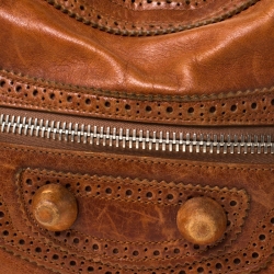 Pre Owned Balenciaga Automne Leather Giant Brogues Covered City  21 Part Time Tote      