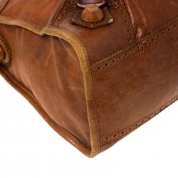 Pre Owned Balenciaga Automne Leather Giant Brogues Covered City  21 Part Time Tote      