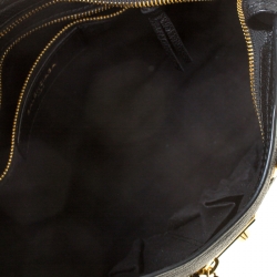 Pre Owned Balenciaga Black Leather Metallic Edge City Tote