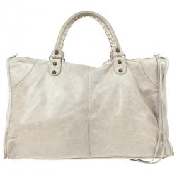 Balenciaga Grey Classic Silver Work Bag