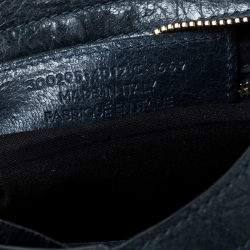 Pre Owned Balenciaga Navy Blue Leather GH Hardware Mini City Bag 