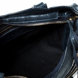 Pre Owned Balenciaga Navy Blue Leather GH Hardware Mini City Bag 
