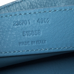 Pre Owned Balenciaga Blue Python Leather Papier A4 Tote