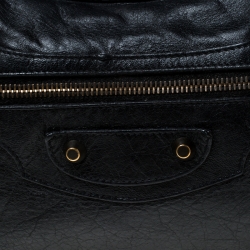 Pre Owned Balenciaga Black Leather GH City Bag
