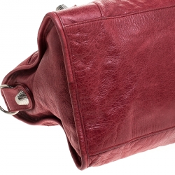 Pre Owned Balenciaga Red Leather GSH Part Time Tote