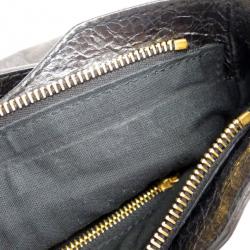 Pre Owned حقيبة كتف بالنسيياغا جاينت هيب جلد خروف أسود 