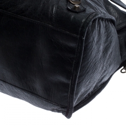 Pre Owned Balenciaga Black Leather Classic City Tote