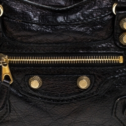 Pre Owned  Balenciaga Black Leather Mini Classic Edge City Bag
