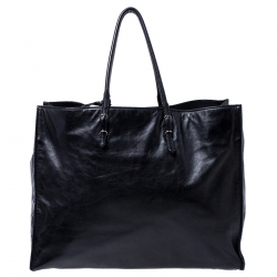 Pre Owned حقيبة يد بالنسياغا بابيه A4 جلد سوداء