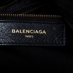 Pre Owned Balenciaga Black Graffiti Leather City Tote