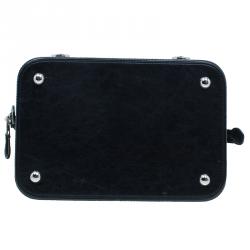 Pre Owned حقيبة بالنسياغا ماتيلاس جلد أسود مبطن