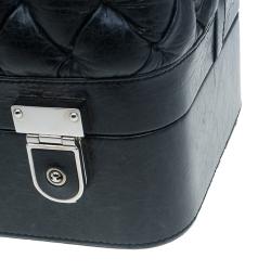 Pre Owned حقيبة بالنسياغا ماتيلاس جلد أسود مبطن