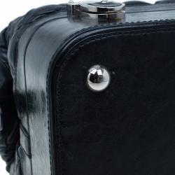 Pre Owned حقيبة بالنسياغا ماتيلاس جلد أسود مبطن