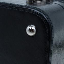 Pre Owned حقيبة بالنسياغا ماتيلاس جلد أسود مبطن