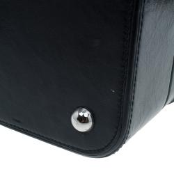 Pre Owned حقيبة بالنسياغا ماتيلاس جلد أسود مبطن