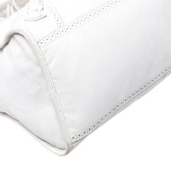 Pre Owned Balenciaga Off White Leather Giant Brogues Covered 21 Part Time Tote