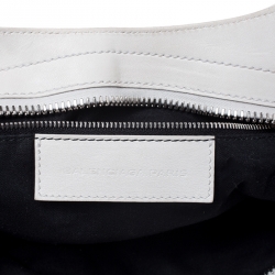 Pre Owned Balenciaga Off White Leather Giant Brogues Covered 21 Part Time Tote