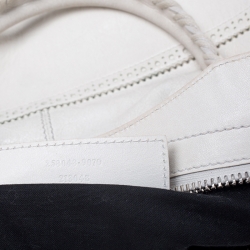 Pre Owned Balenciaga Off White Leather Giant Brogues Covered 21 Part Time Tote