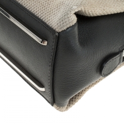 Pre Owned Balenciaga Multicolor Lizard/Canvas and Leather Le Dix Cartable Top Handle Bag