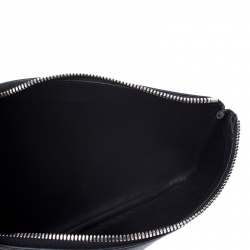 Pre Owned Balenciaga Black Campaign Logo Leather Pouch