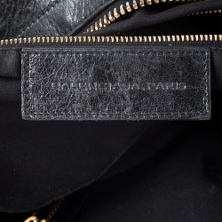 Pre Owned Balenciaga Black Leather GGH City Bag