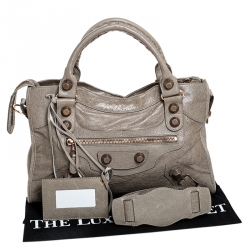 Pre Owned Balenciaga Papyrus Leather RGGH City Bag
