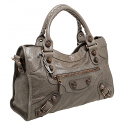 Pre Owned Balenciaga Papyrus Leather RGGH City Bag