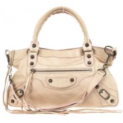 Pre Owned Balenciaga Nude Classic First Bag