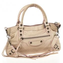 Pre Owned Balenciaga Nude Classic First Bag