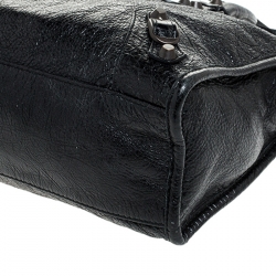 Pre Owned Balenciaga Black Leather Small Classic City Tote