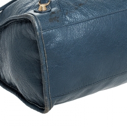 Pre Owned Balenciaga Blue Leather GH City Bag