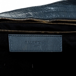 Pre Owned Balenciaga Blue Leather GH City Bag
