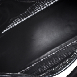 Pre Owned Balenciaga Black Leather and Mesh Silver Hardware City Bag