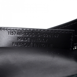 Pre Owned Balenciaga Black Leather and Mesh Silver Hardware City Bag
