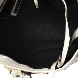 Pre Owned Balenciaga White Leather Classic City Tote