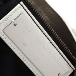Pre Owned Balenciaga White Leather Classic City Tote
